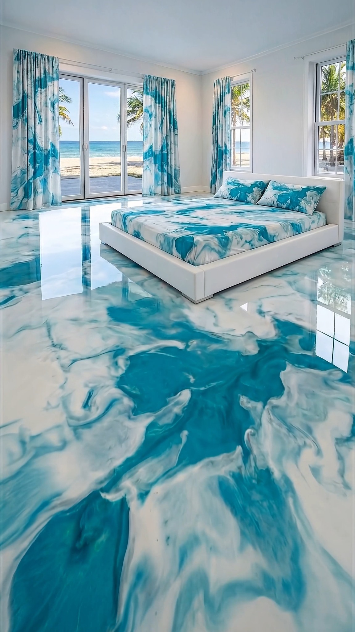 Tropical Ocean Inspired Luxury Room Design 🌊 | Timelapse Flooring ...