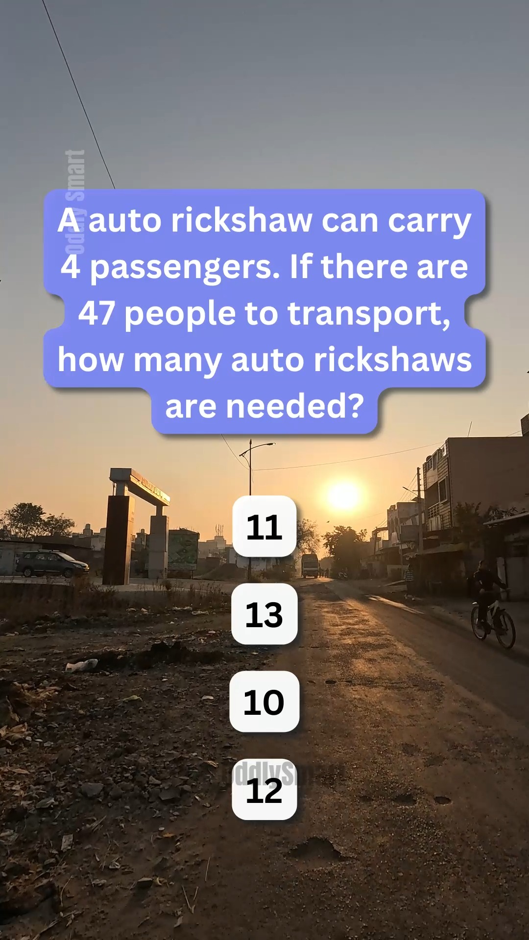 How many auto rickshaws are needed to transport 47 people if each can ...
