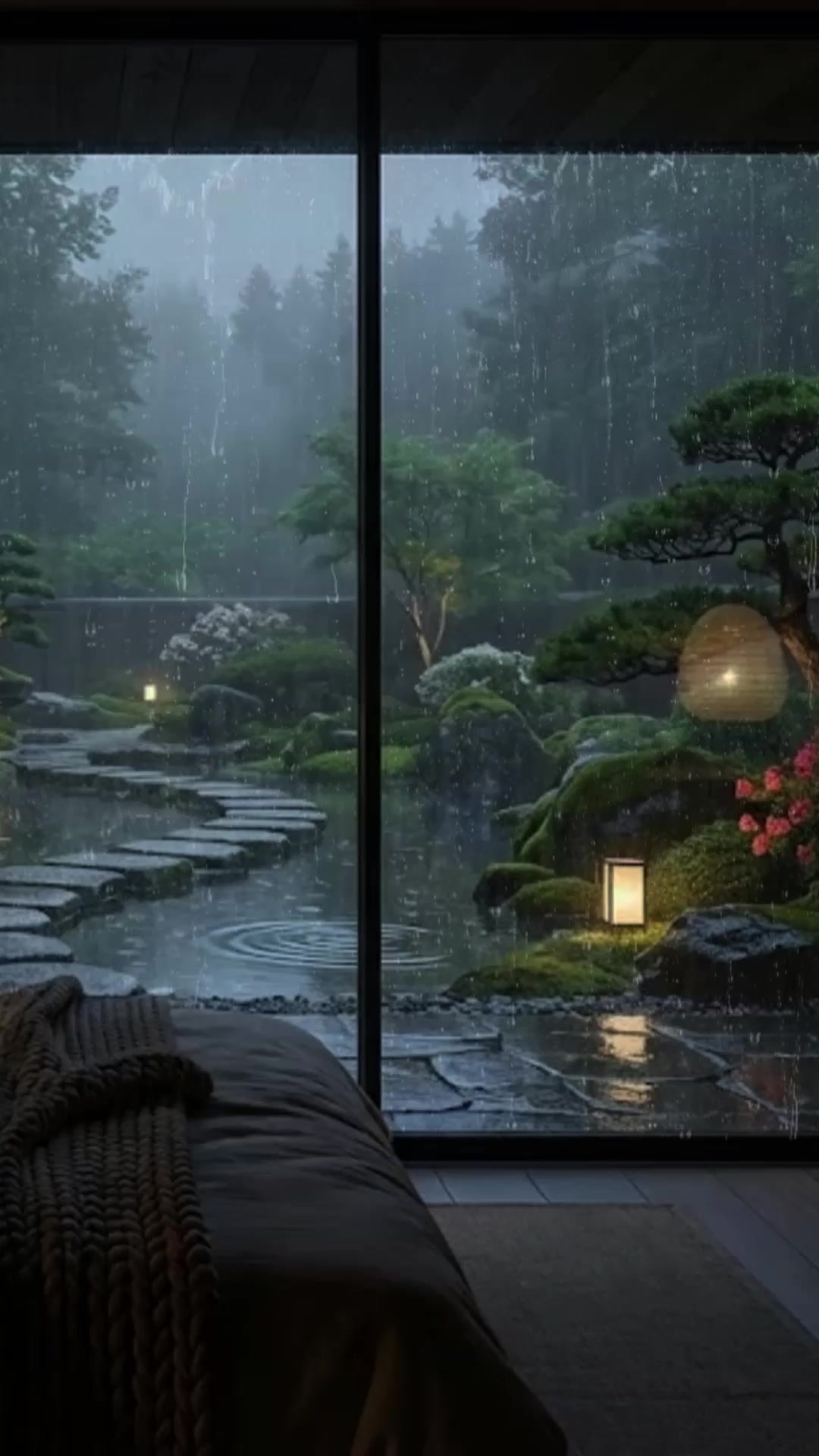 Fall into deep sleep with calming rain sounds for sleep. Relax, close ...