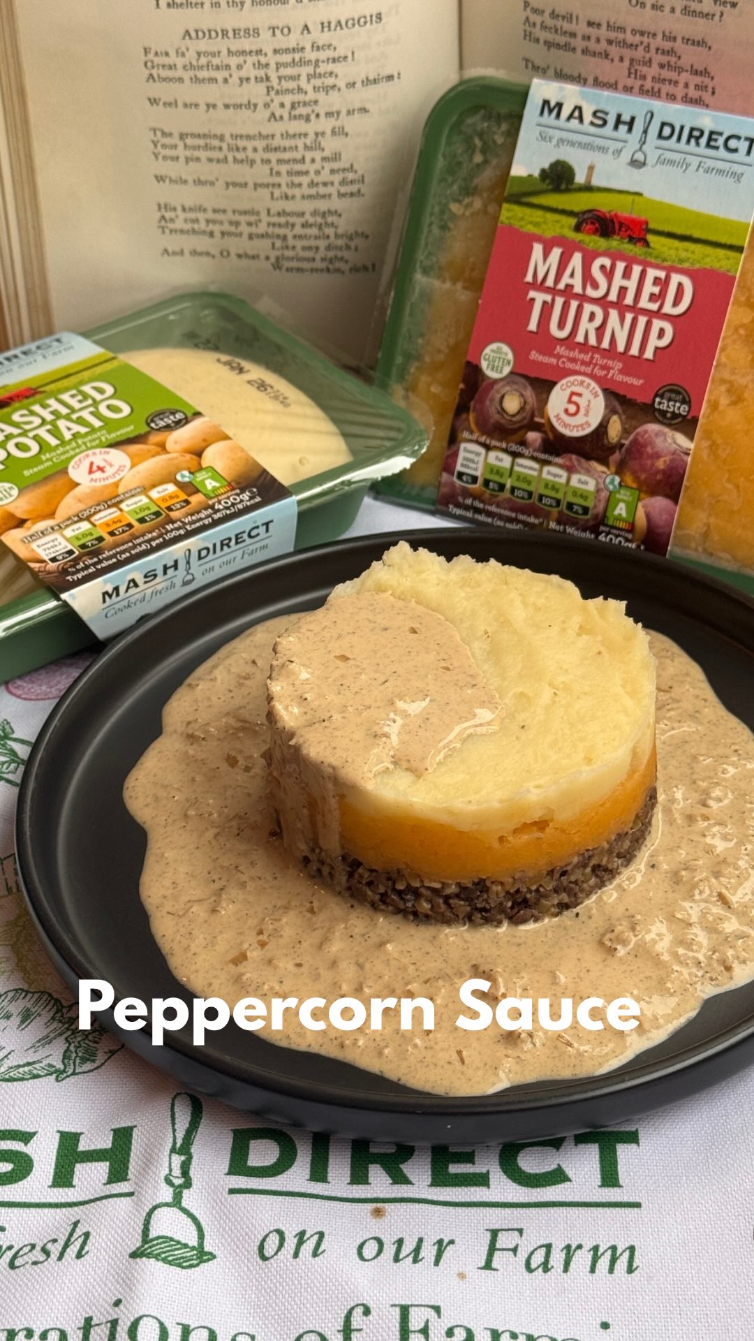 AD | Burns Night Haggis Stack with Peppercorn Sauce and @mashdirect ...