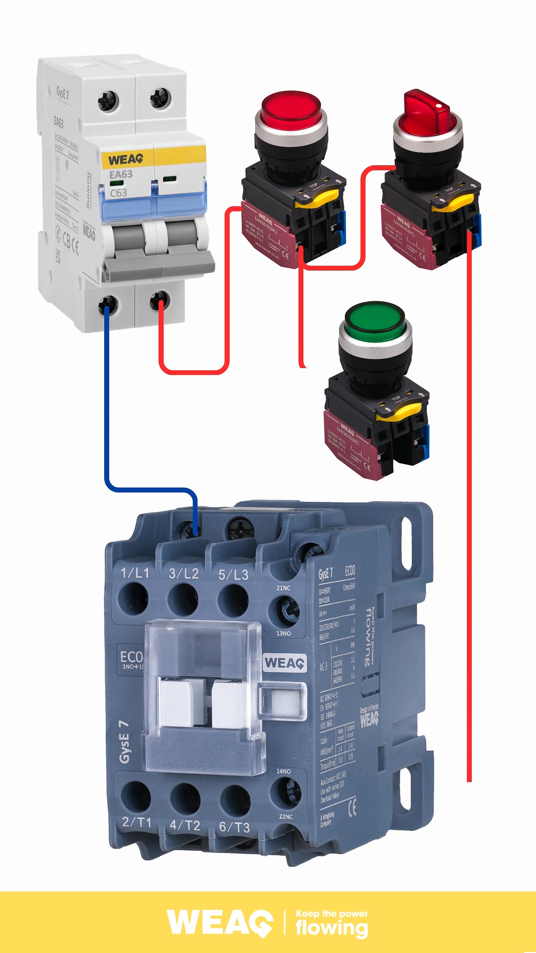 AC Contactor Starter with Simple Button Setup. #ACContactor # ...