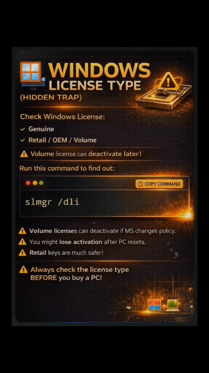 Buying a used laptop? Don’t forget to check the Windows license type 🔍 ...