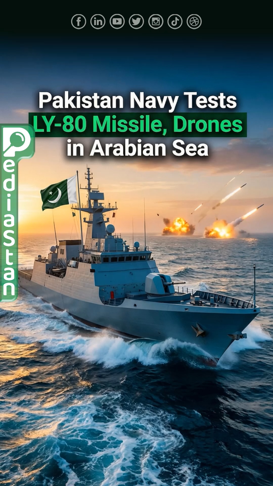 Pakistan Navy successfully tested the LY-80(N) long-range surface-to ...