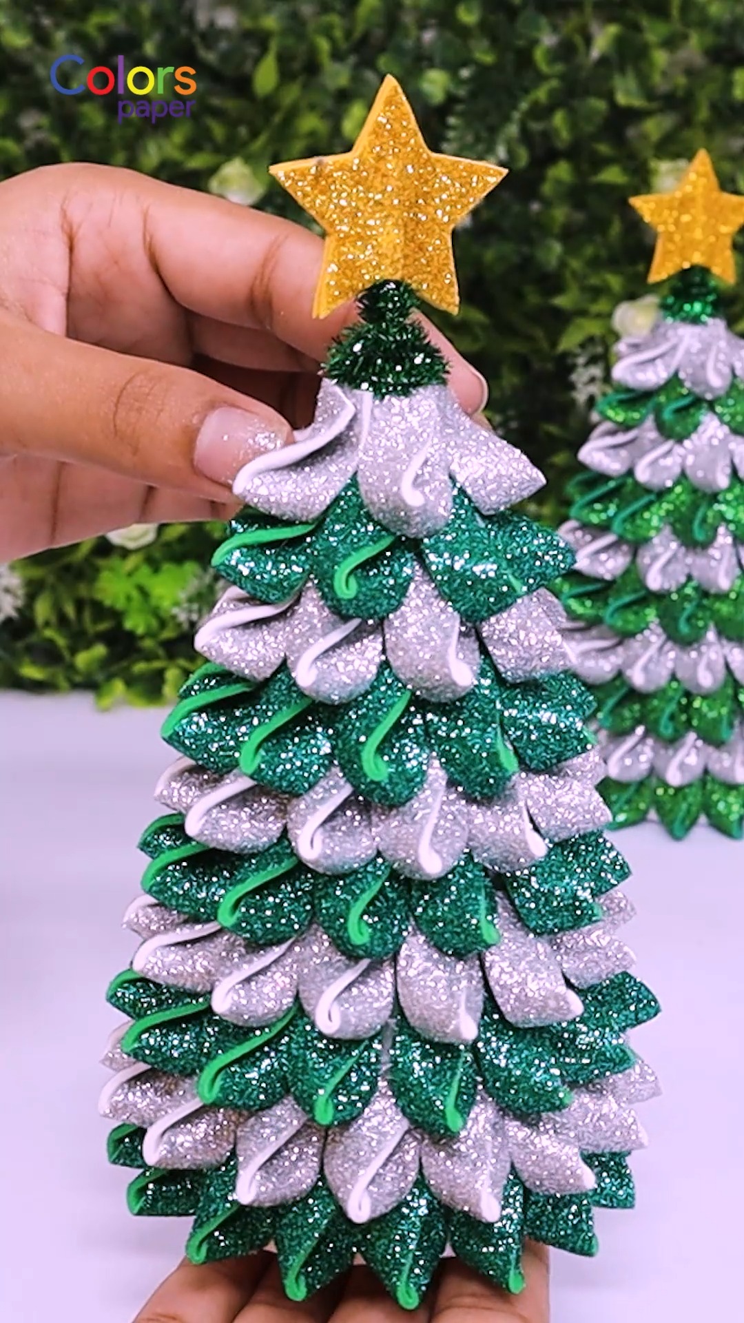 How to Make Christmas Tree 🎄 Xmas Tree Making Idea with EVA ⭐ DIY Cute ...