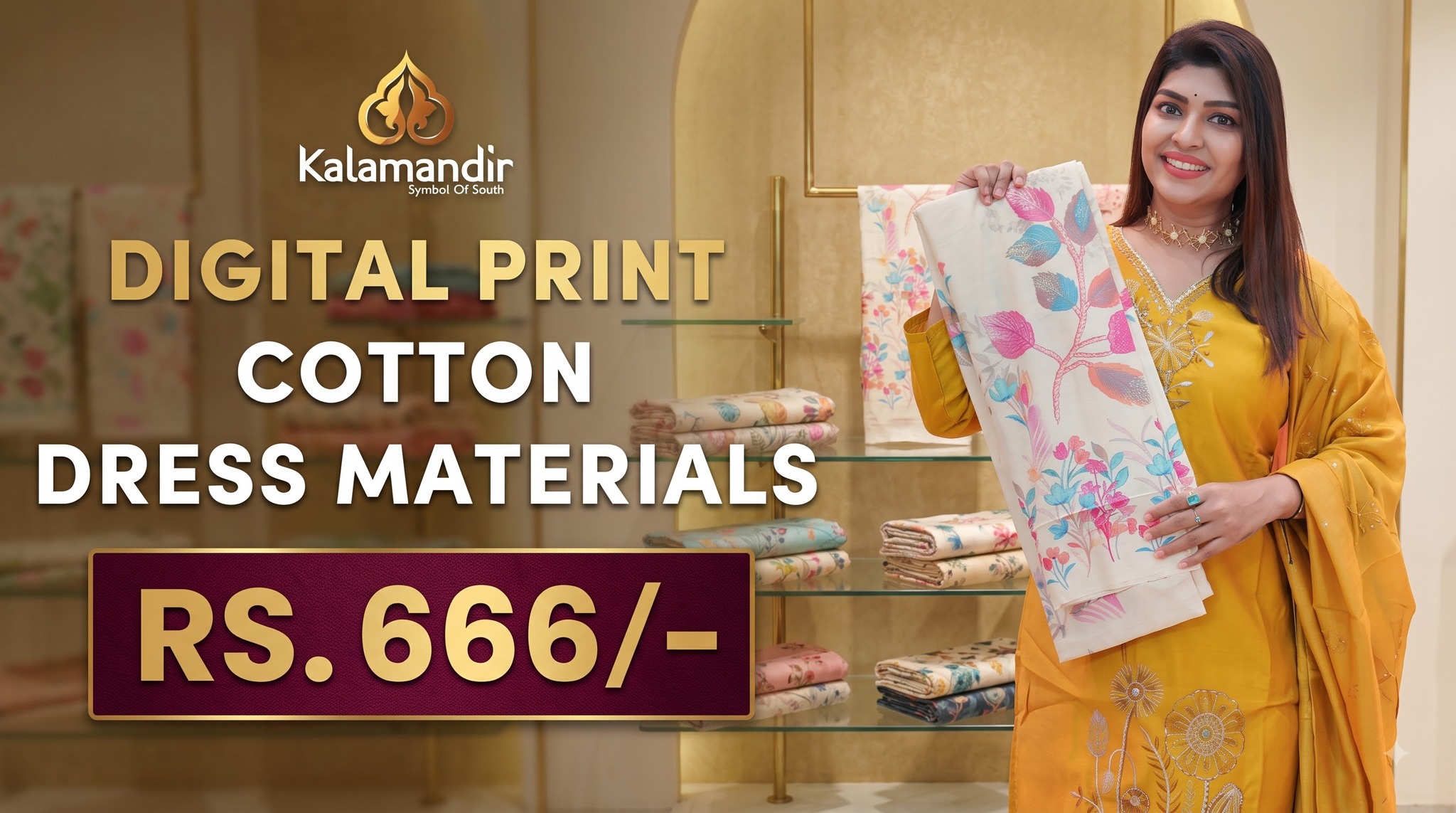 Kalamandir Digital Print Cotton Dress Materials Online Shopping ₹666