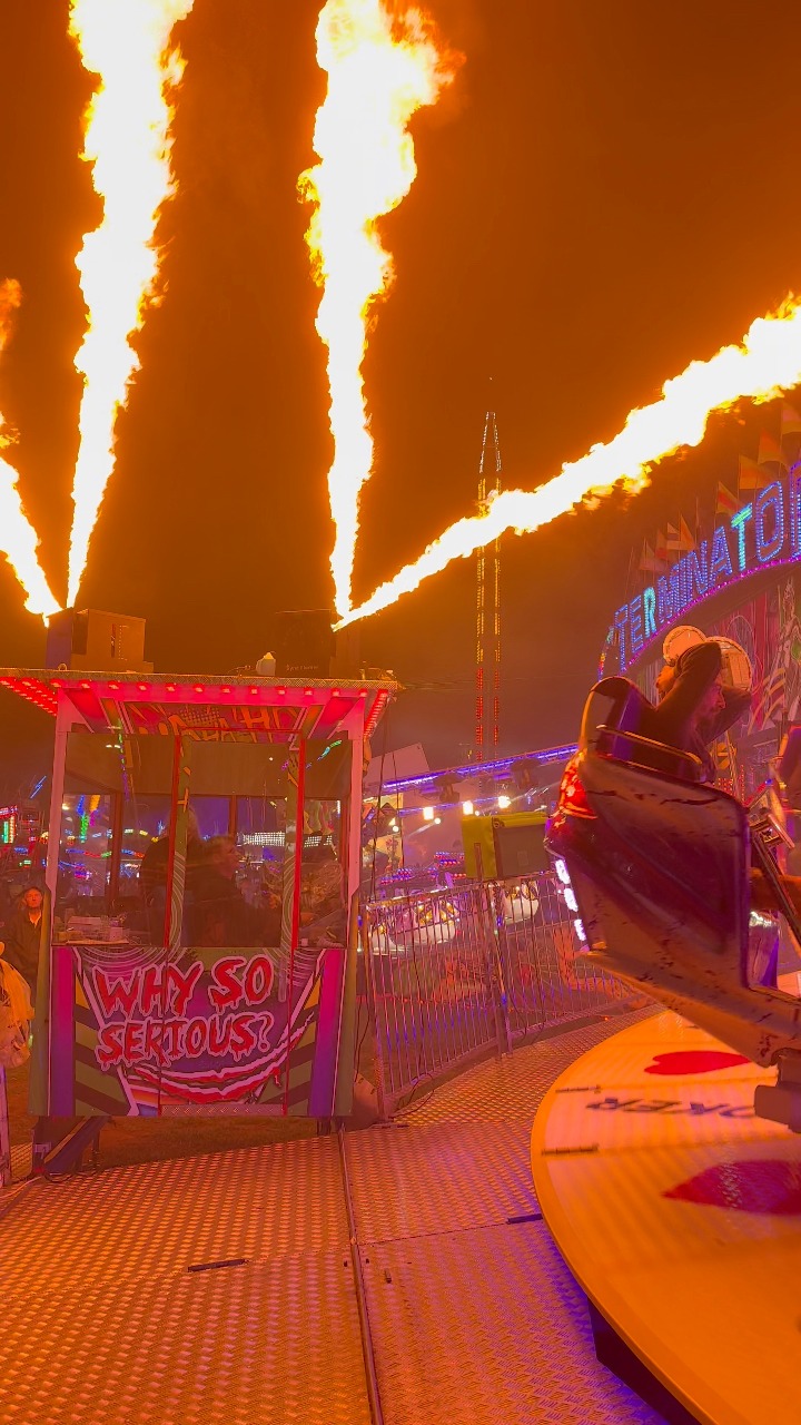 Hacket’s Joker Breakdance at Peterborough Bridge Fair 2025. The ride ...
