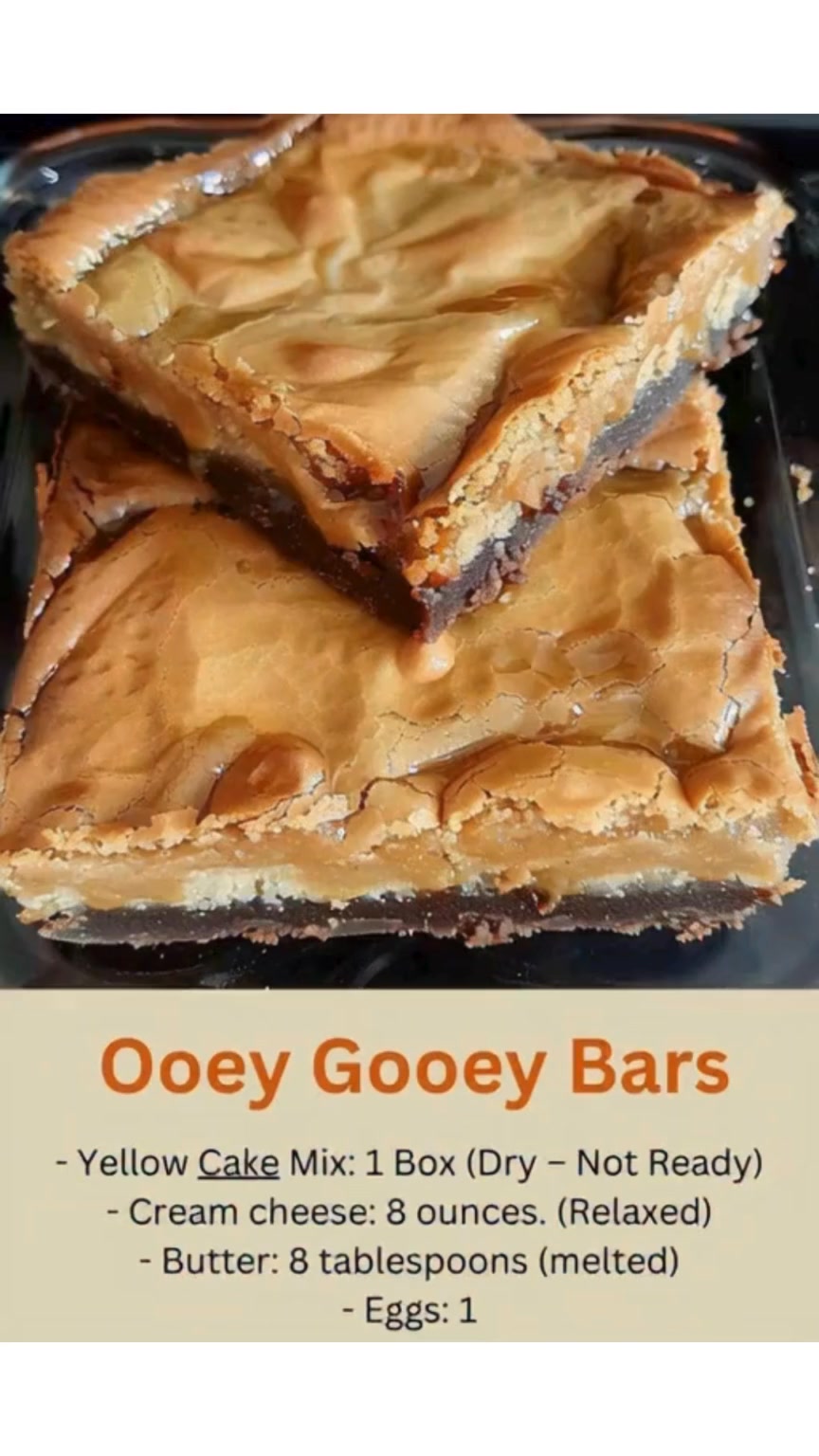 Ooey Gooey Bars RecipeThese delicious bars are buttery, sweet, and ...