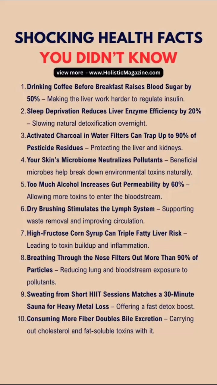 Shocking Health Facts You Didn’t Know #wellness #holistic # ...
