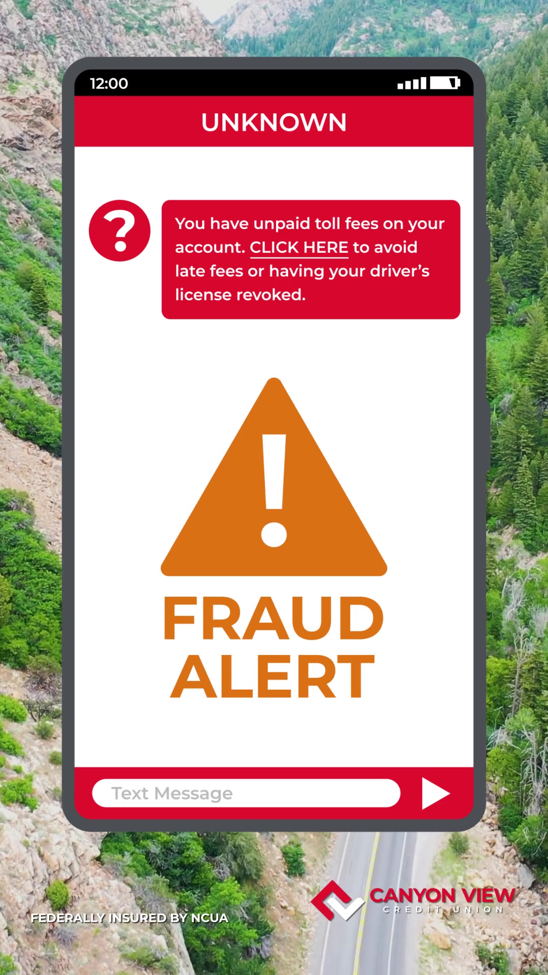🚨 Fraud Alert: Watch out for text scams! 🚨 A nationwide scam is