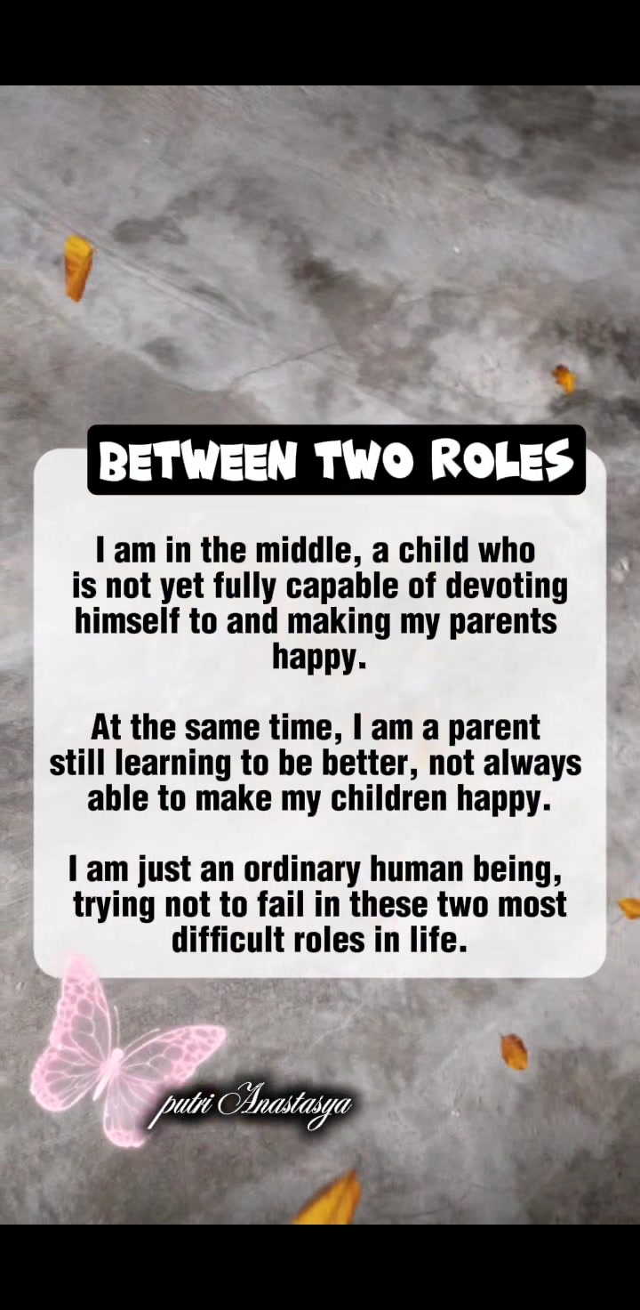 Standing between two generations. Learning to be a devoted child, while ...