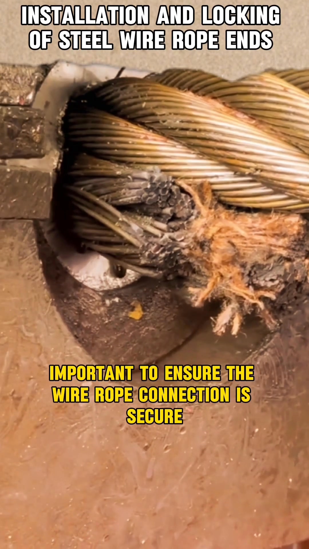 installation and locking of steel wire rope ends #steelwire #rope # ...