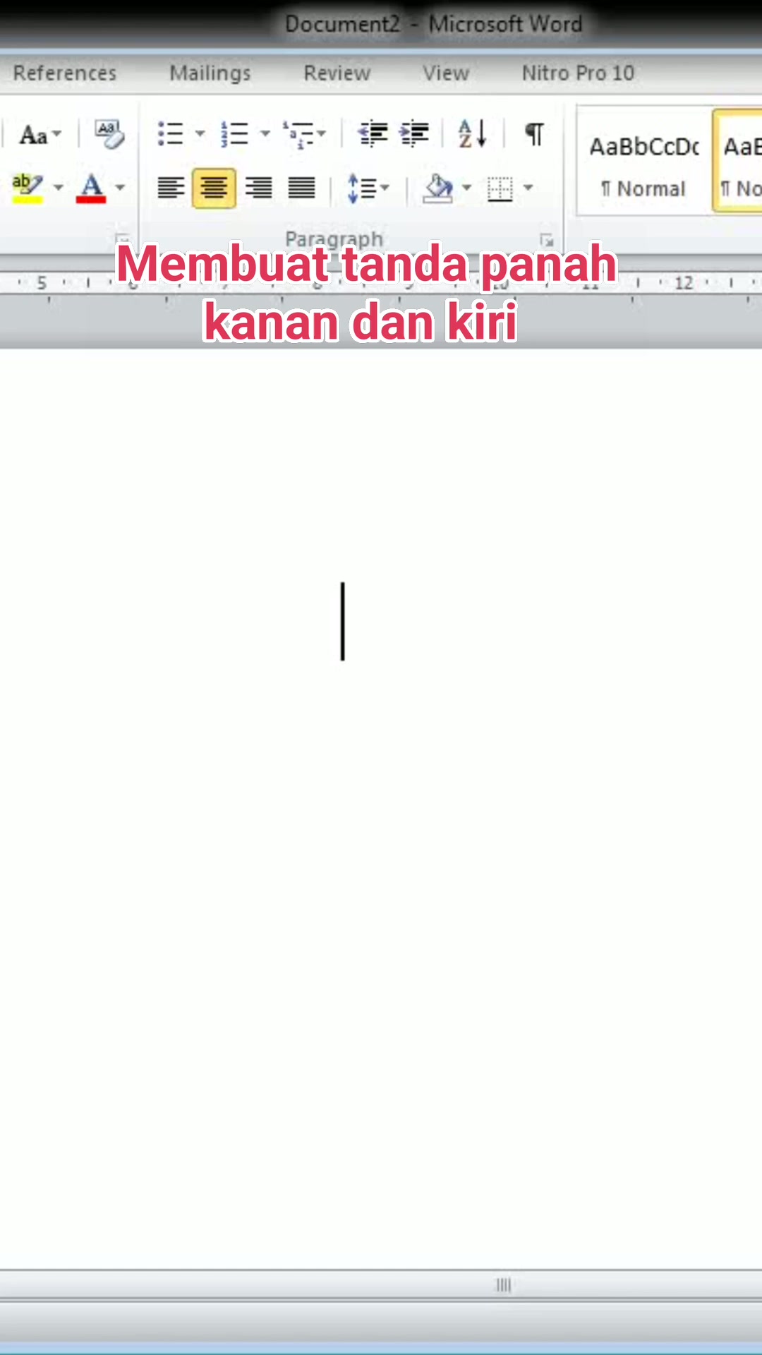 Membuat tanda panah kanan dan kiri #tutorial #microsoft #tipsword # ...