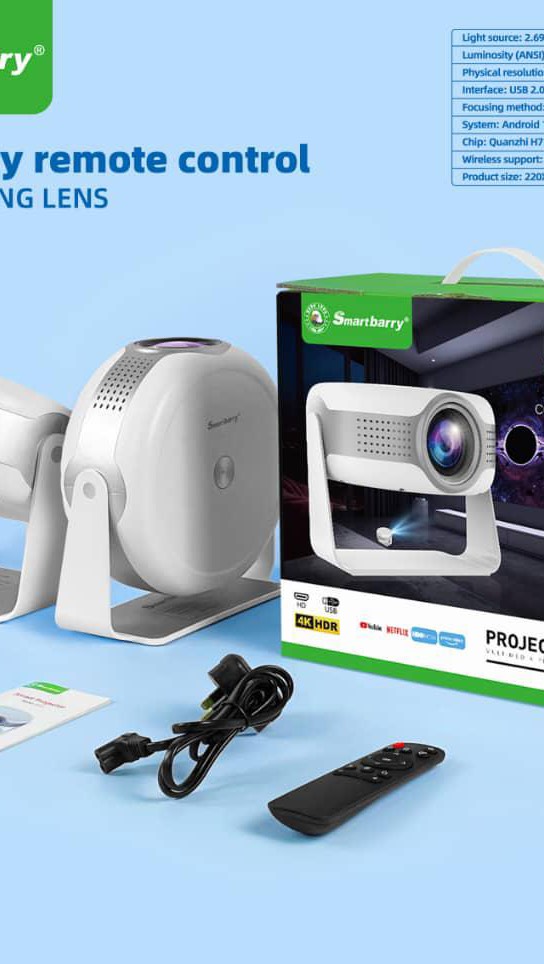 HT11 New Model Projector Smart Barry HT11 5G WiFi Android projector ...