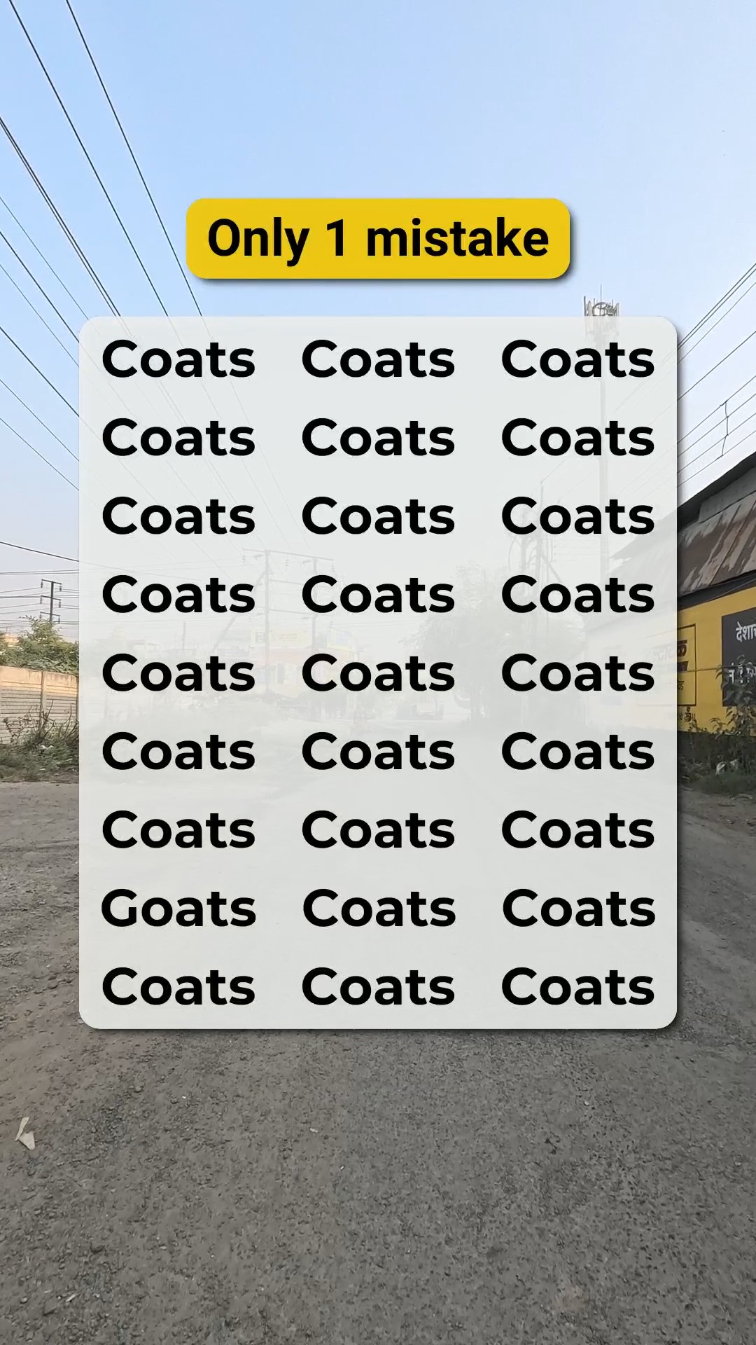 Can you find the typo in Coats? Just one error! #BrainTeaser # ...