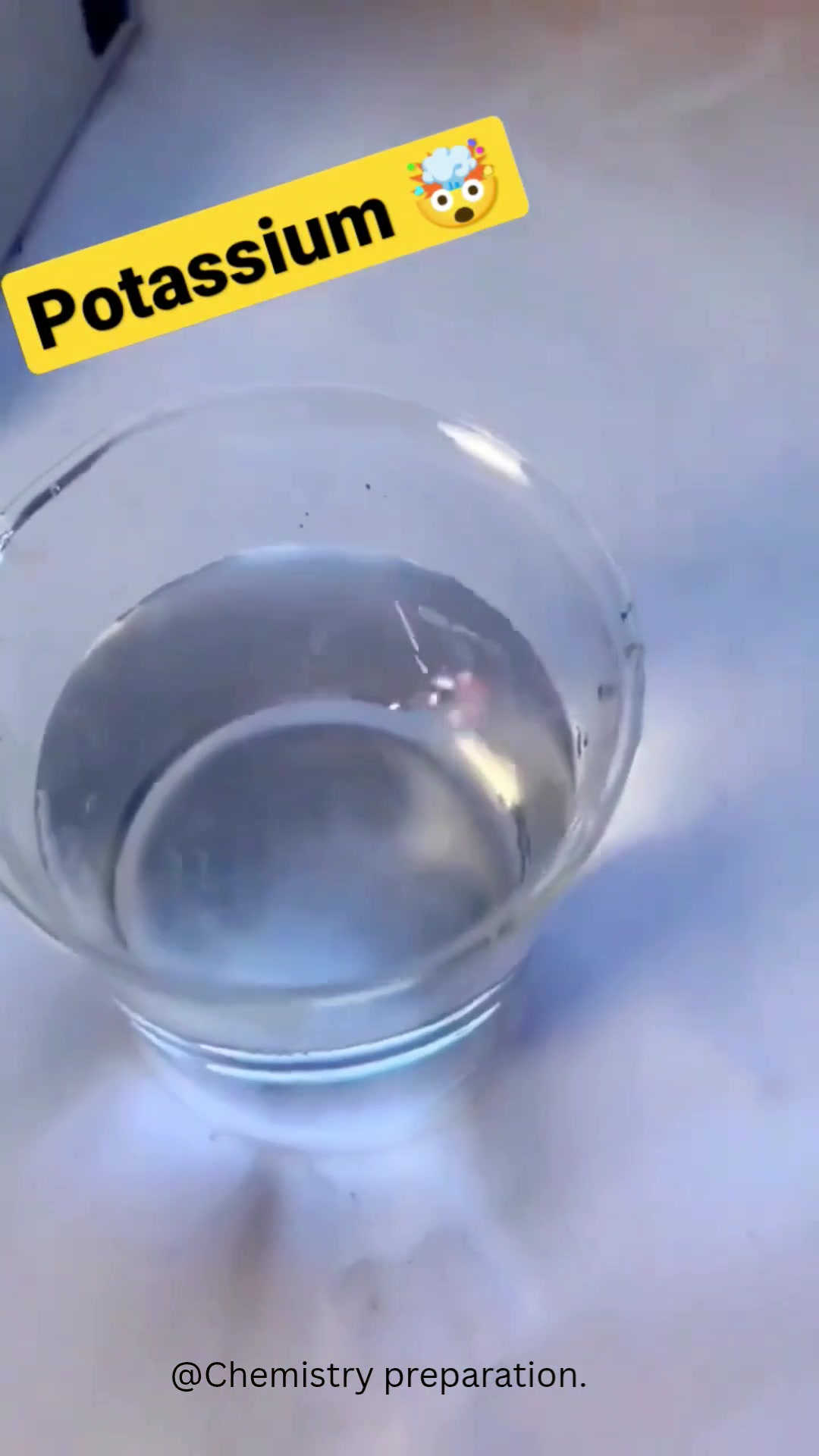 When potassium (K) is added to water, a very violent chemical reaction ...