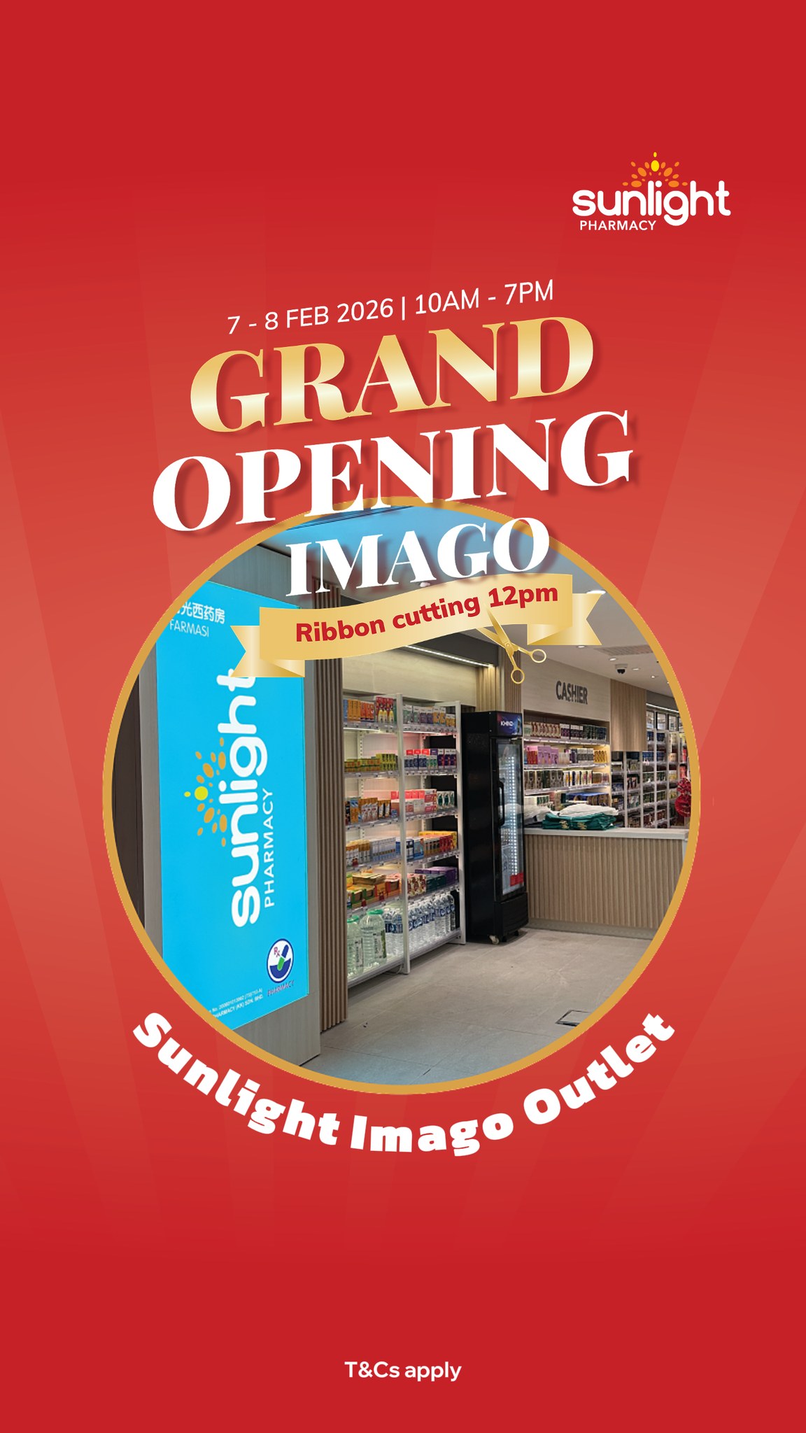 🎊 Sunlight Pharmacy IMAGO is officially opening! 🎊 Let’s make it a ...
