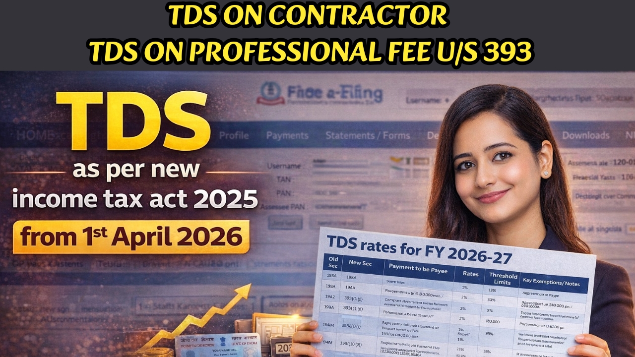 TDS Rates as per New Income Tax Act 2025 FY 2026-27 | TDS on Contractor ...