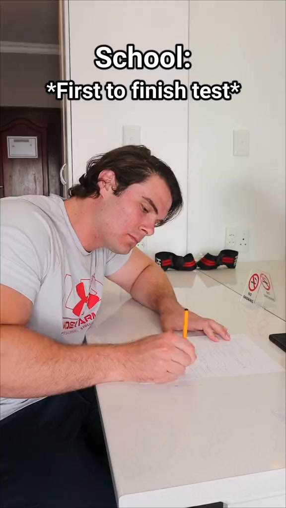 School VS College: First to finish test. #fyp #school #relatable # ...