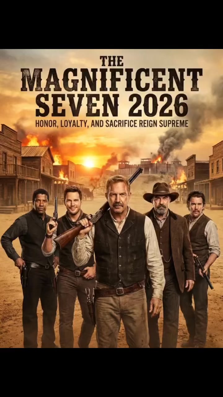 🎬 The Magnificent Seven 2026Watch here: Starring: Kevin Costner, Tom ...