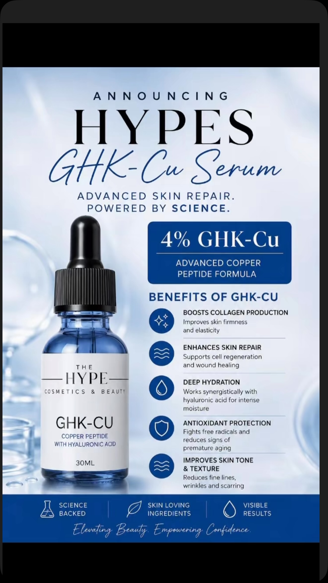 ghk cu serum benefits 4% GHK-Cu now available • Message to order • Express post available 💕 #serum #perth | The HYPE Cosmetics & Beauty Lotion & Moisturizer Format:10ml GHK-Cu Crepey Skin Escape