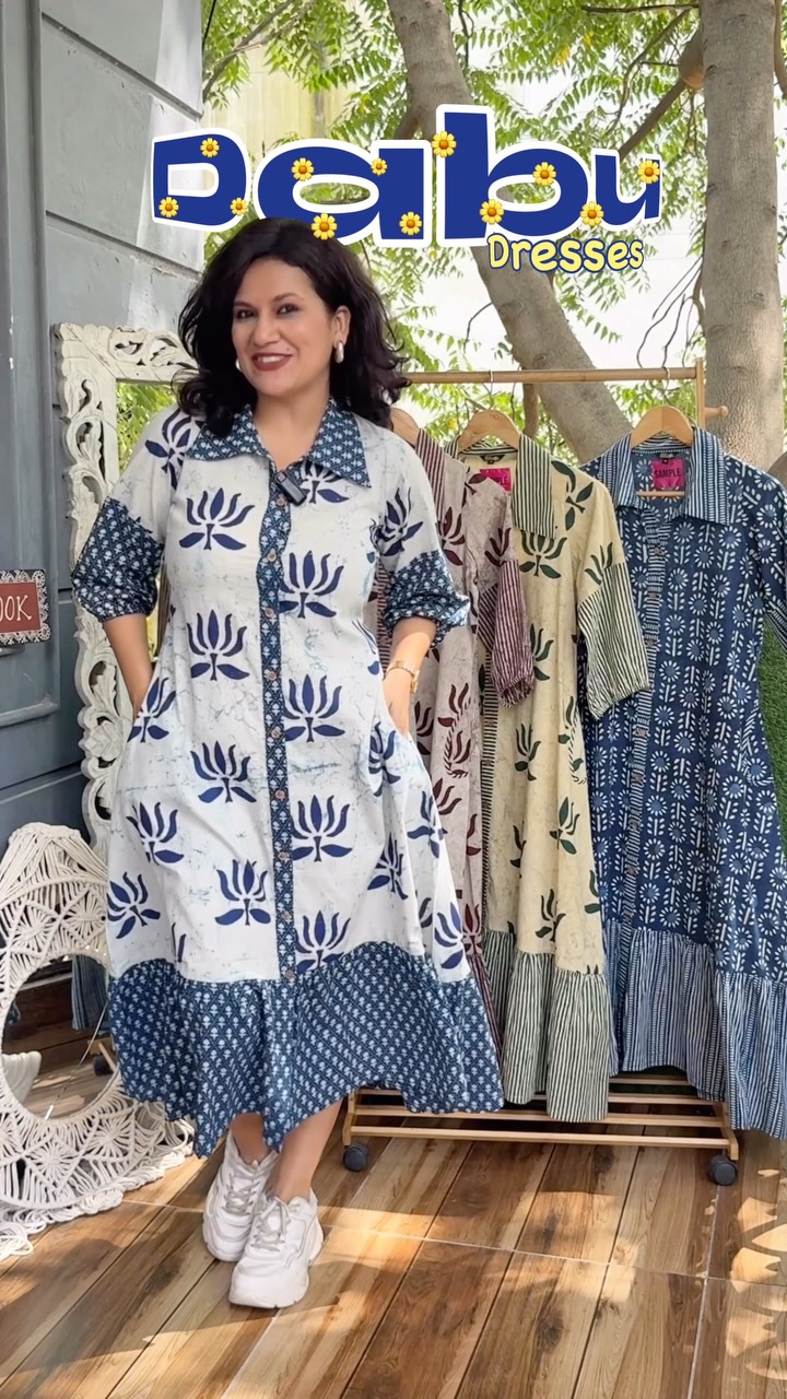 cotton dresses indian 💙🪷DABU & INDIGO 🪷💙, 📞 9999624611, 🌐 www.desisandook.in, 📦 Wholesale Queries: 8527666312, Dabu Dress | dresses | Dabu Print | Hand Block Print | Cotton Dress | Wear New* JJs House Champagne cobalt blue mini dress Floral you know what I Size:4 US (36 EU)