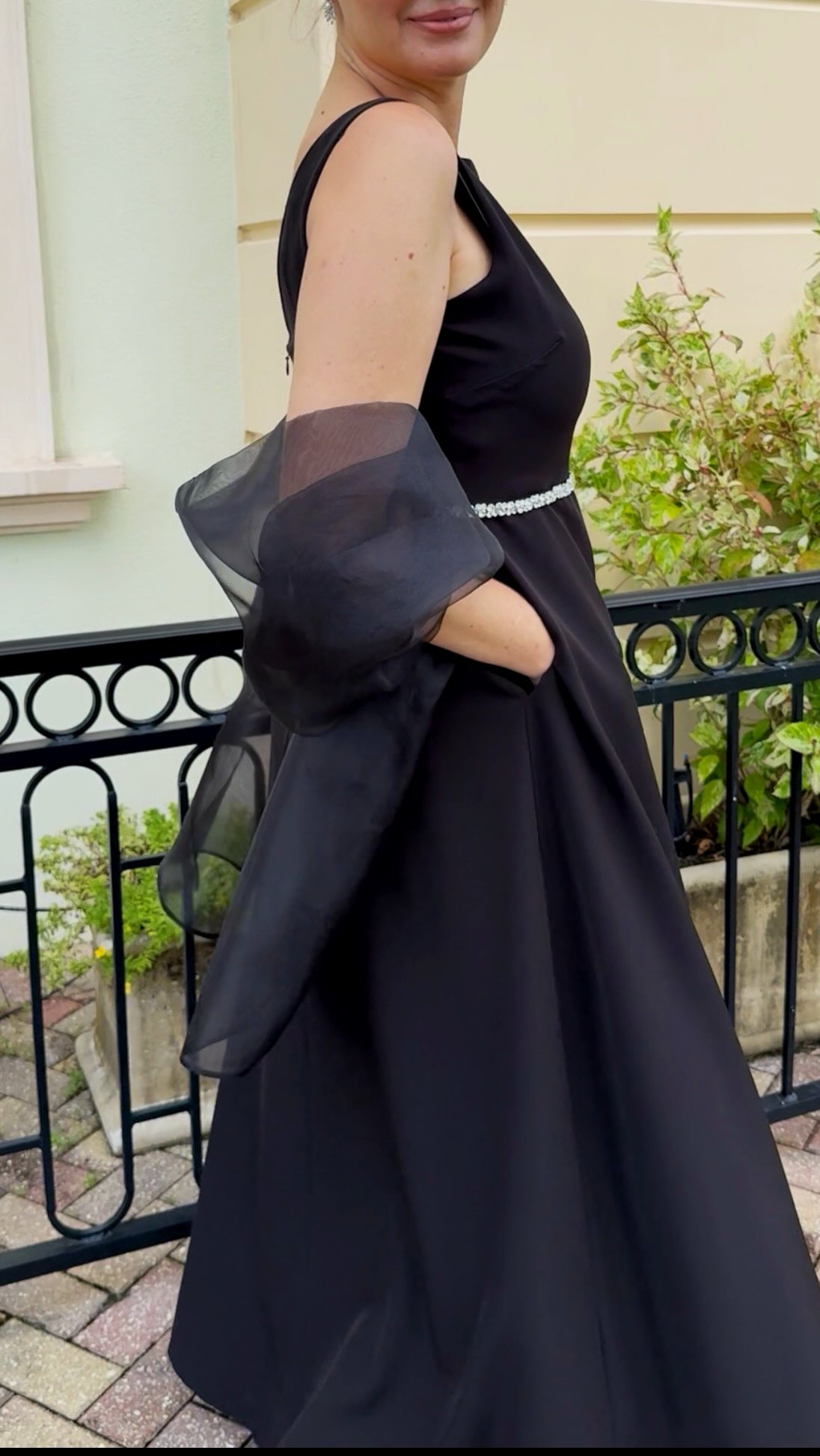 classic gala dress You can’t go wrong with a black gown. From weddings to Gala’s this is a event closet staple! 🖤 #blackgown #gala #wedding #dresses | Camilyn Beth Sarasota Bridesmaid Dresses Peacock Blue Its Not Velvet prom dress ideas Color:Toffee Gala event