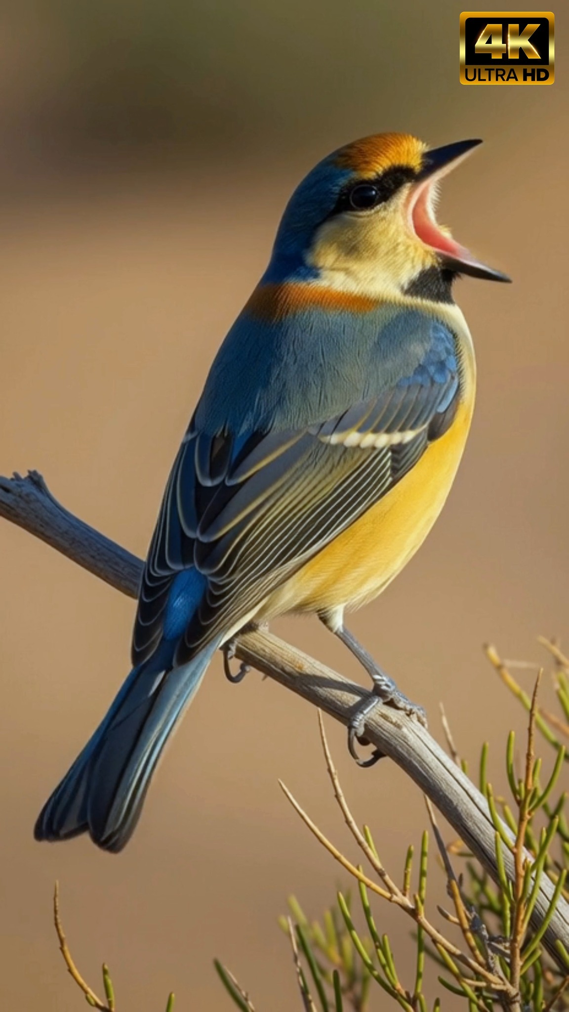 This 20-second cinematic clip captures a crystal-clear bird song ...