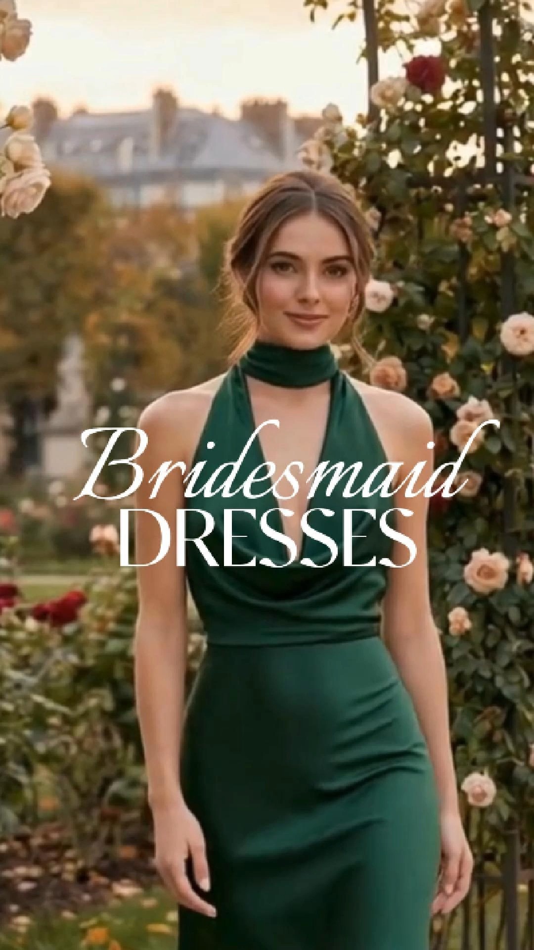 Say yes to Emerald. 💚 This bold, romantic shade brings elegance and sophistication to every bridesmaid style., Brides-to-be, bring your girls together and schedule your appointment!, Call us at 