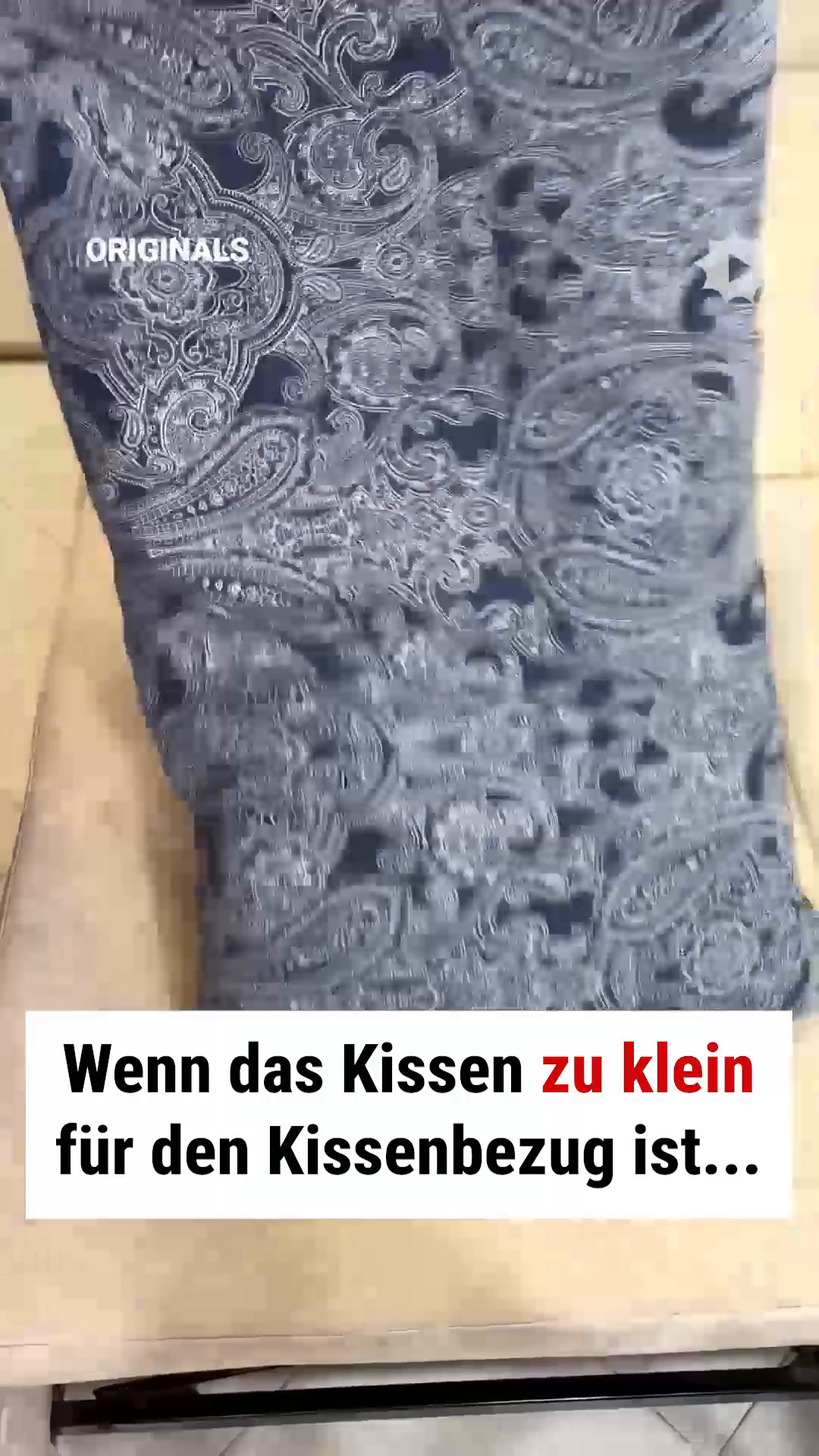 Wenn das Kissen zu klein für den Kissenbezug ist, lösen Sie das Problem wie folgt ☝️ | KlickDasVideo