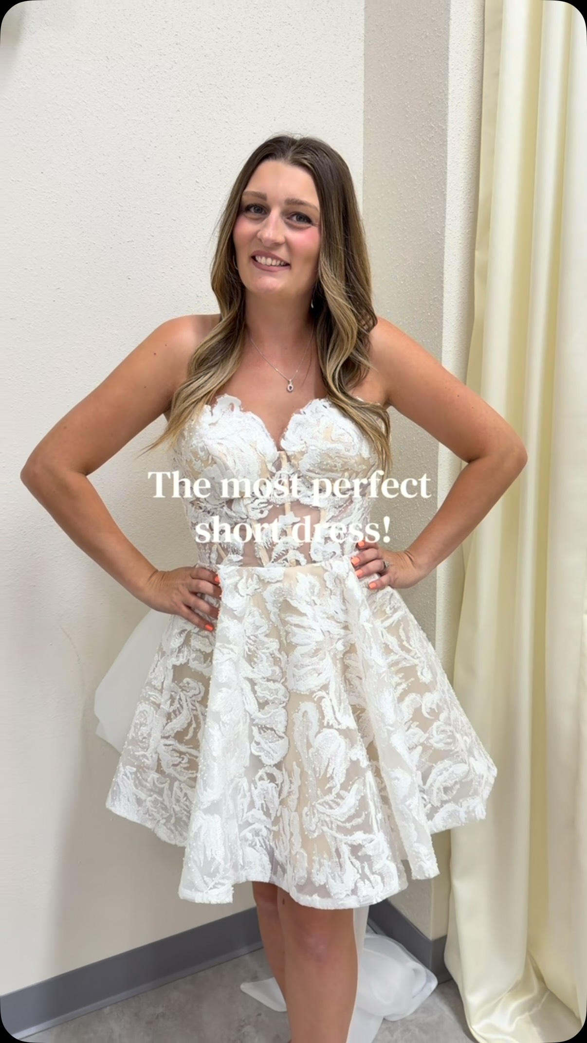 The perfect little dress for your reception! ✨🤍, Because your wedding day doesn’t end after “I do.” Find the perfect reception dress at Ivory & Tweed and celebrate the night in style. 🥂💃#enidok 