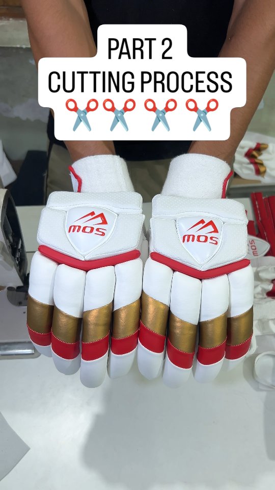 ✂️ CRICKET BATTING GLOVES | PART 2 — CUTTING PROCESS 🧤 From