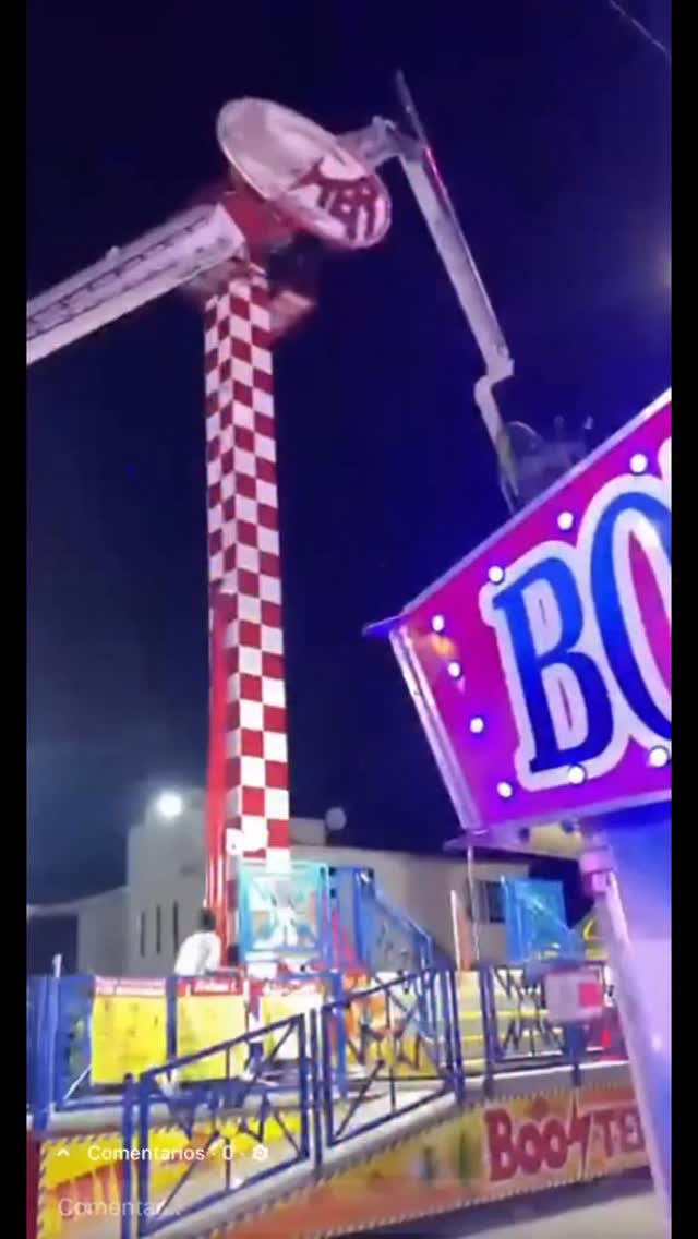 The Booster ride had one of its legs snap in half last night at the ...