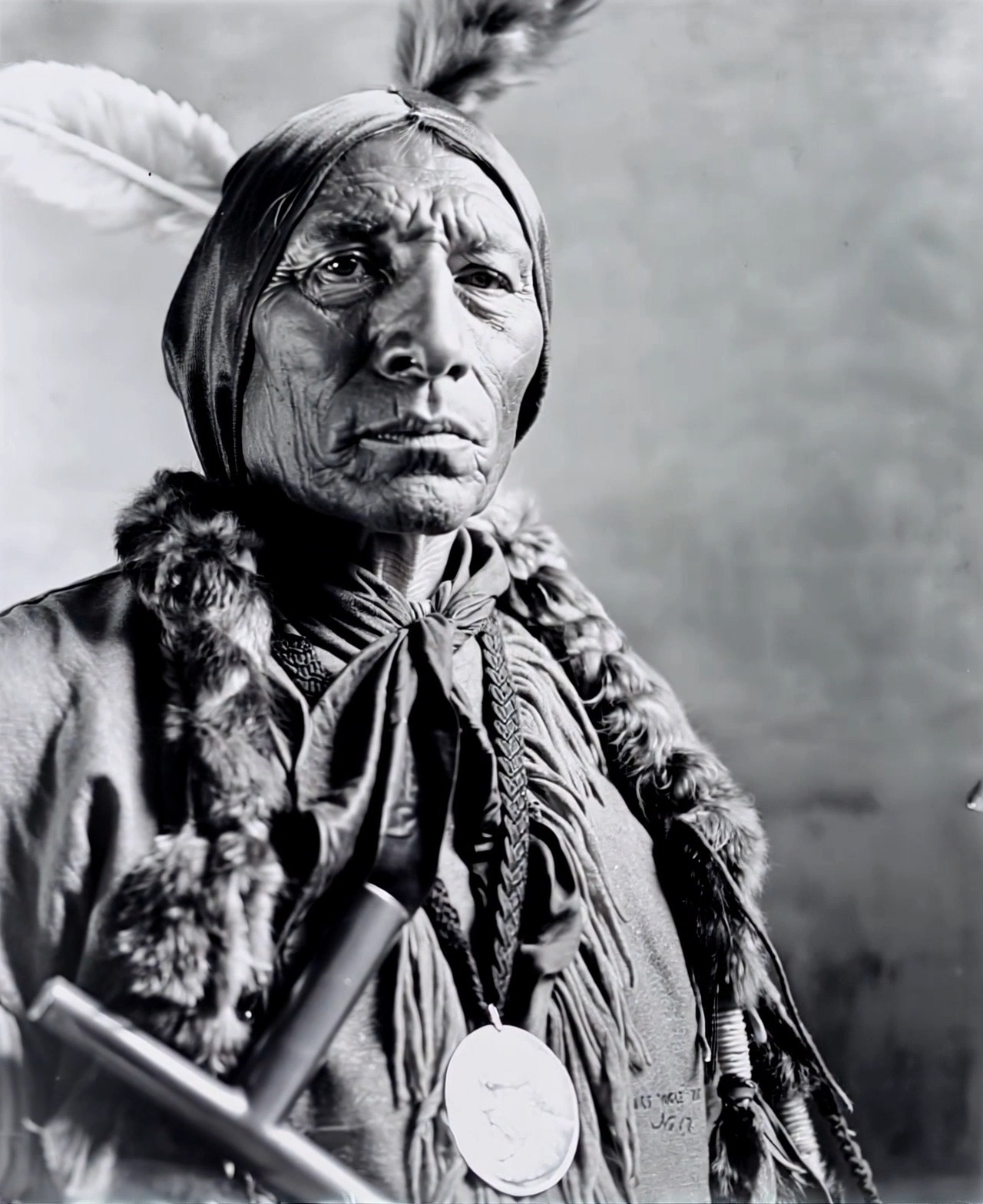Cheyenne Chief Wolf Robe. ca. 1904. Animated by AI. #nativeamericans # ...