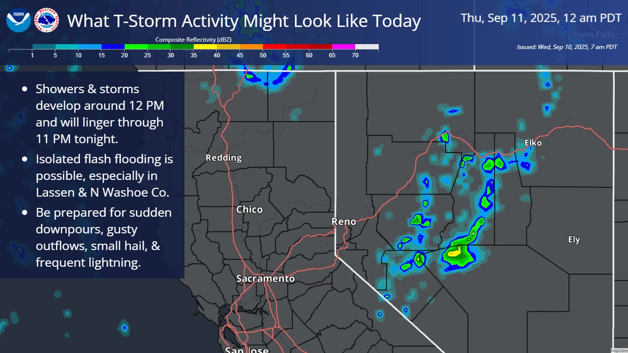 Scattered showers & thunderstorms are expected this afternoon ...