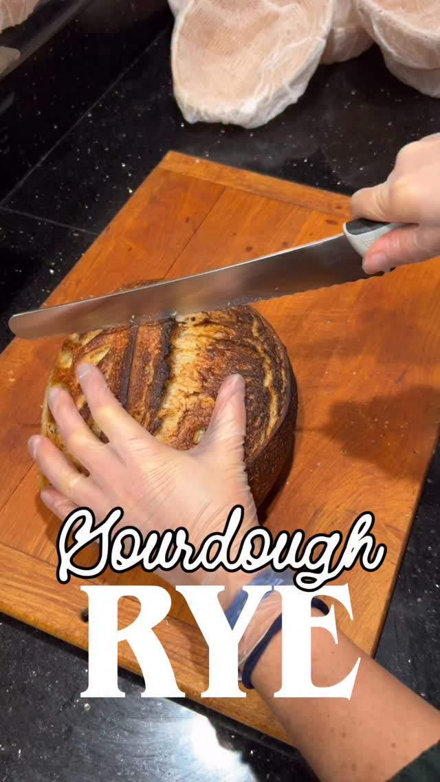 Sourdough Rye Recipe: 120g active starter 375g warm water (non ...