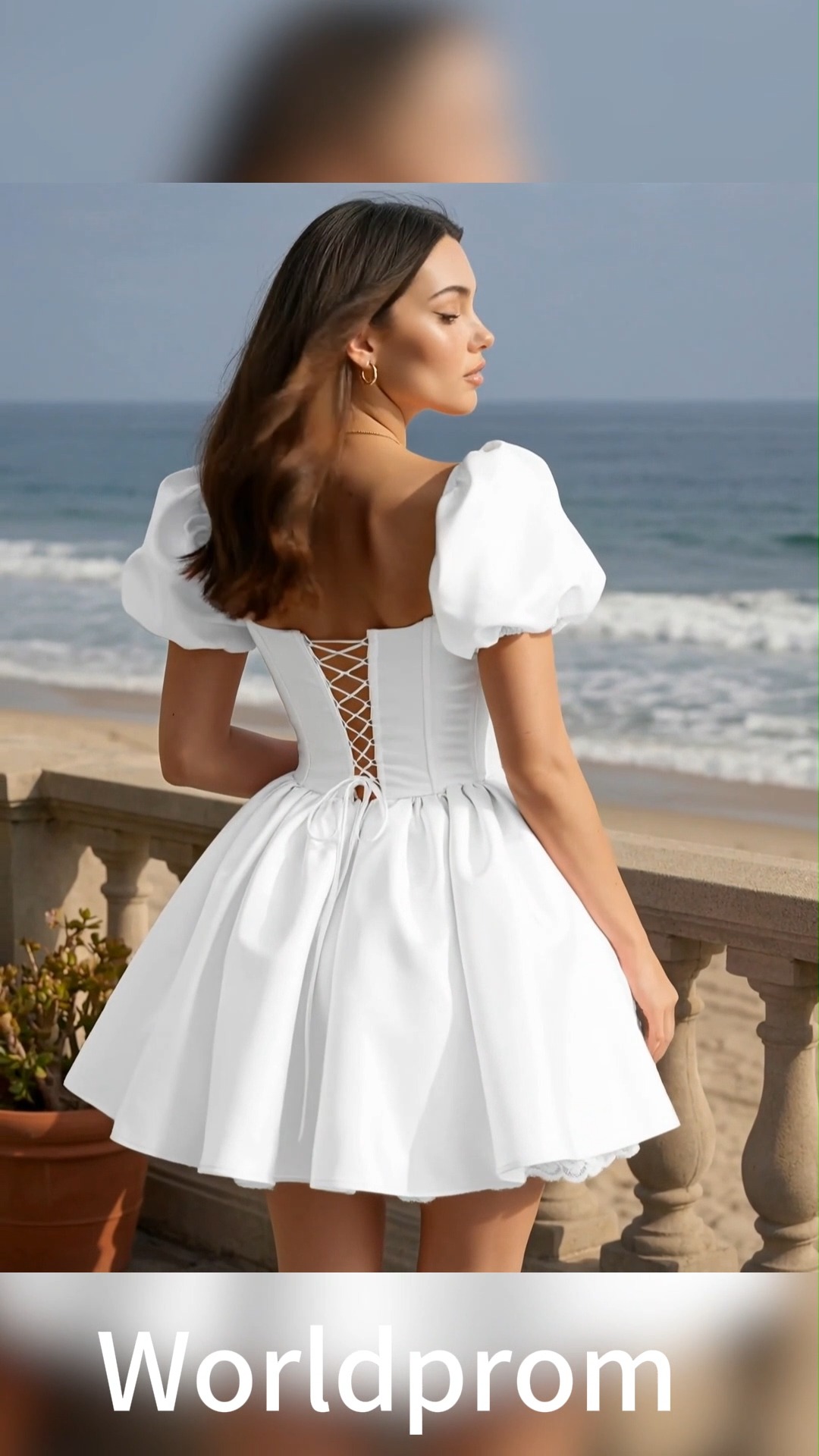 white corset homecoming dress The viral beach mini you’ve been scrolling for ✨, https://www.worldprom.com/products/puff-sleeve-square-neck-satin-corset-homecoming-cocktail-mini-dress-in-white, #Worldprom, Size:US - 12 wk37 Adorned with gathered bust ZARA Burgundy Velvet Bow Hoco dress with