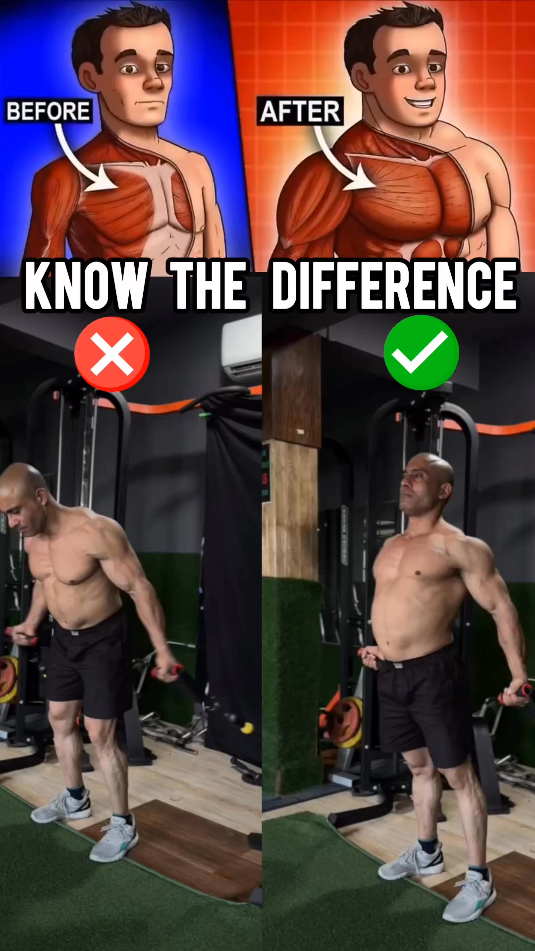 Correct form of cable chest Cable chest is one of the best movement for ...