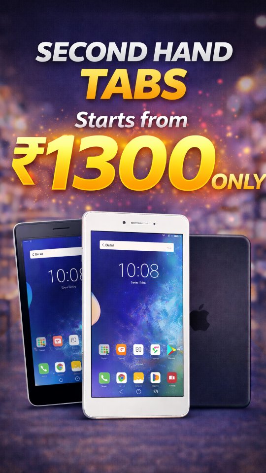 SECOND HAND TABS AVAILABLE 🖐️ 1) LENOVO WIFI TAB JUST RS: 1,300/- ONLY ...