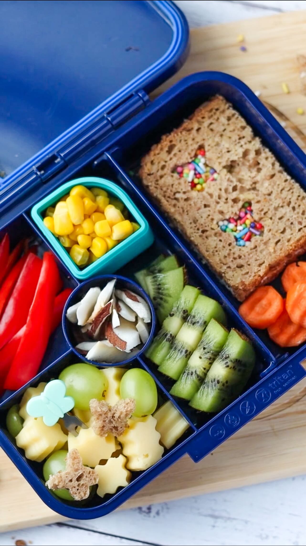 Bunte Brotdose-Idee