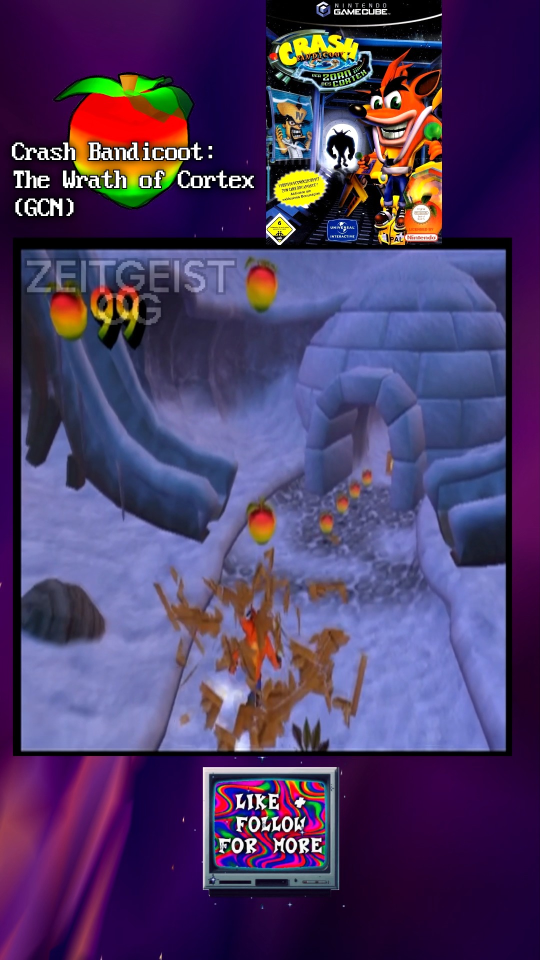 ゲームキューブ Crash Bandicoot wrath of cortex (GBA/NGC, 2001)