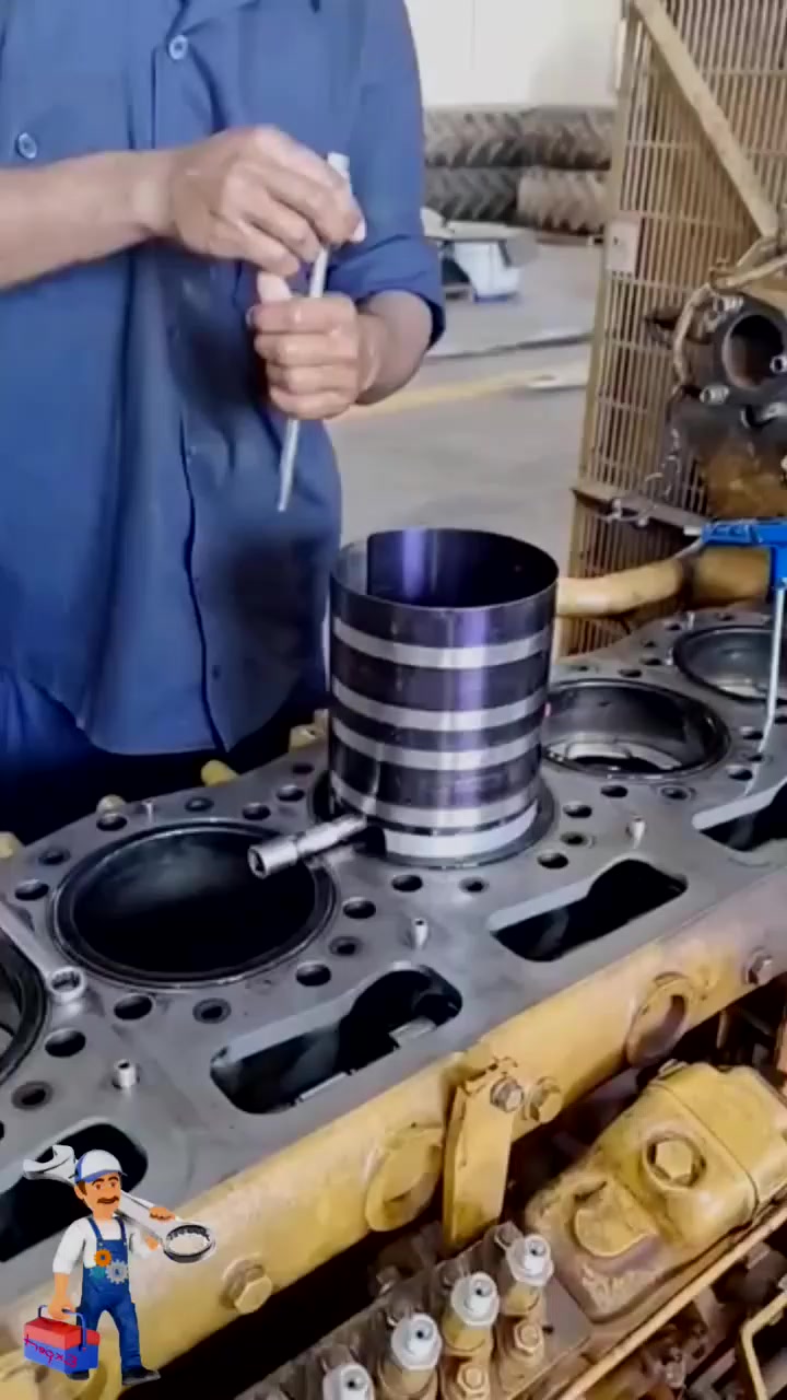 six sylinder diesel trucks engine ka Head ma piston fitting #workshop # ...