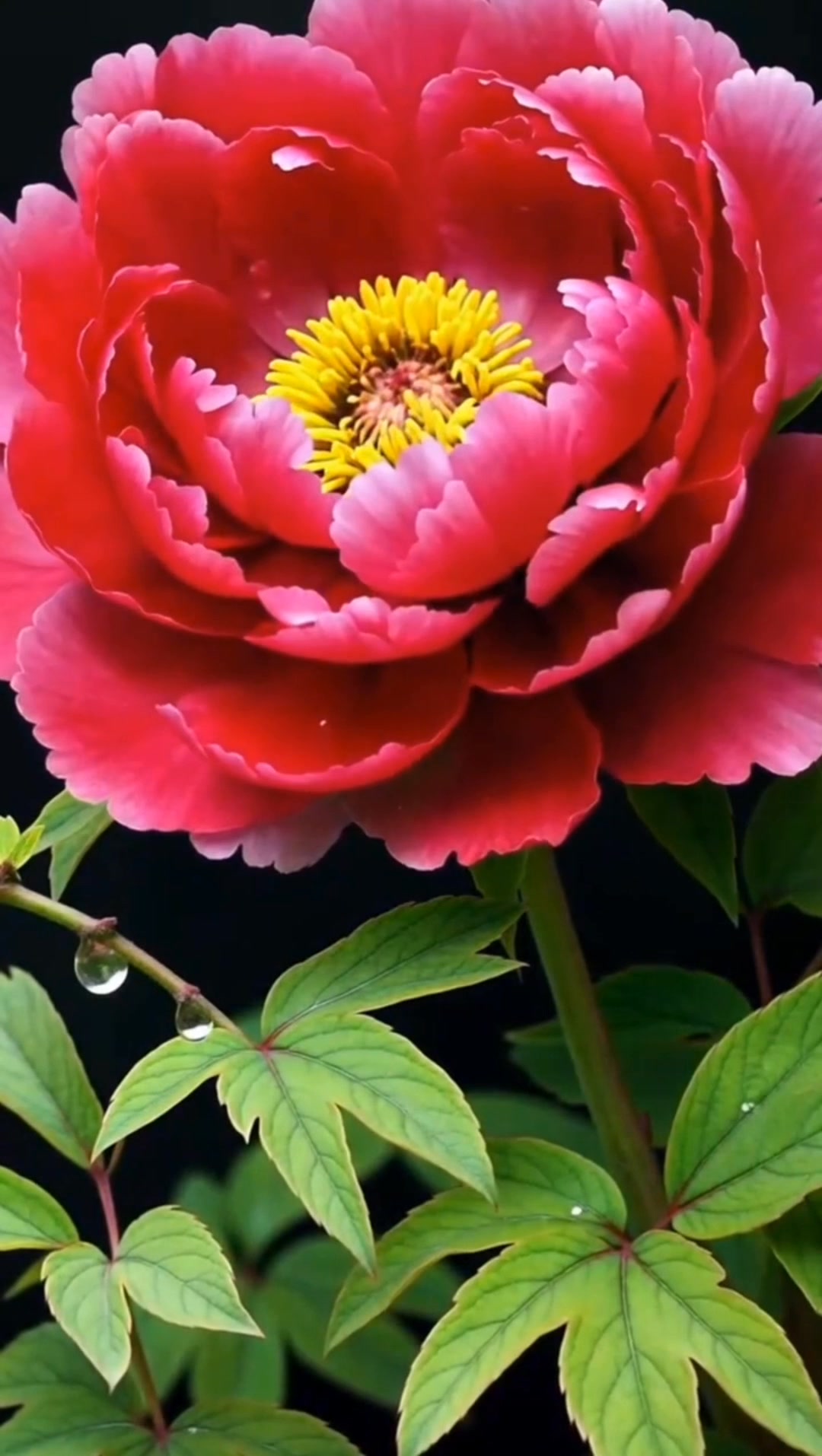 红牡丹是牡丹中的经典品种，花大色艳，有“花中之王”的美称。它象征着
