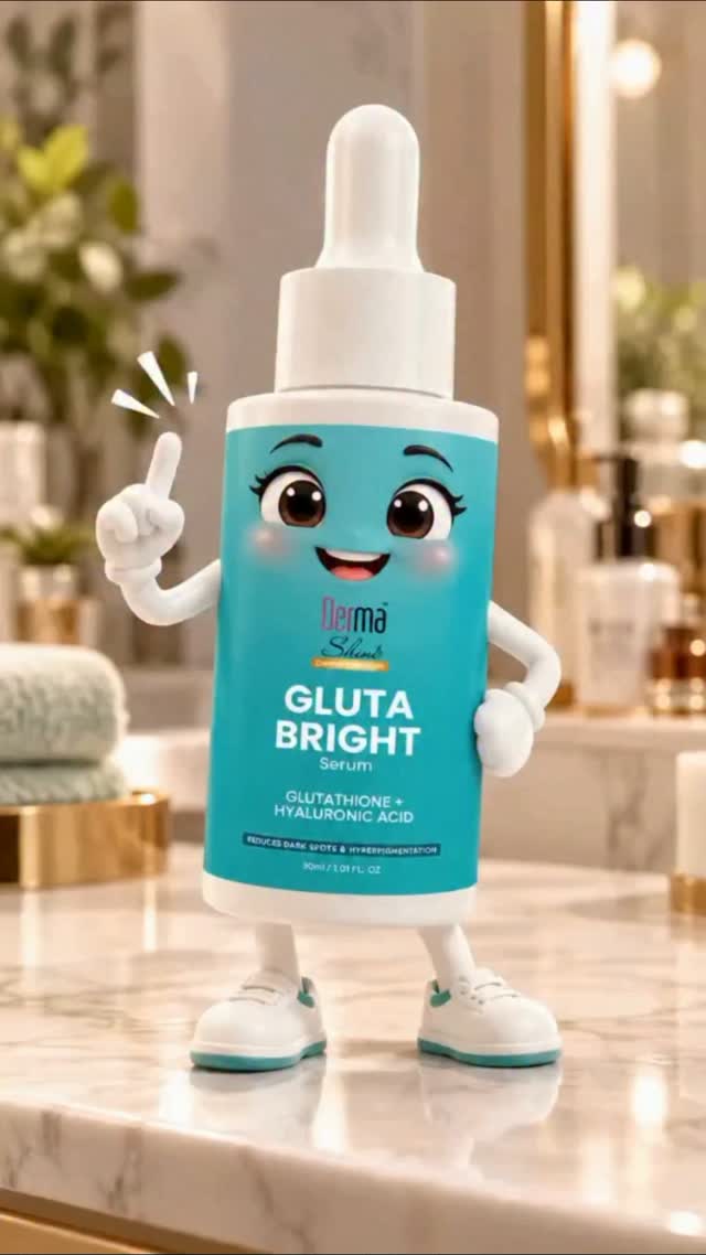 Glow that speaks for itself. 💙✨, Meet the Derma Shine Gluta Bright Series with Glutathione + Hyaluronic Acid to help cleanse, brighten and moisturize, leaving skin looking fresh, smooth & radiant., 
