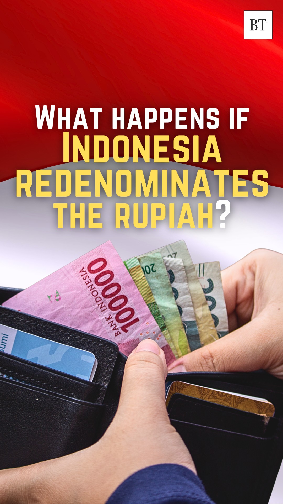 Indonesia plans to redenominate the rupiah by removing three zeros, a ...