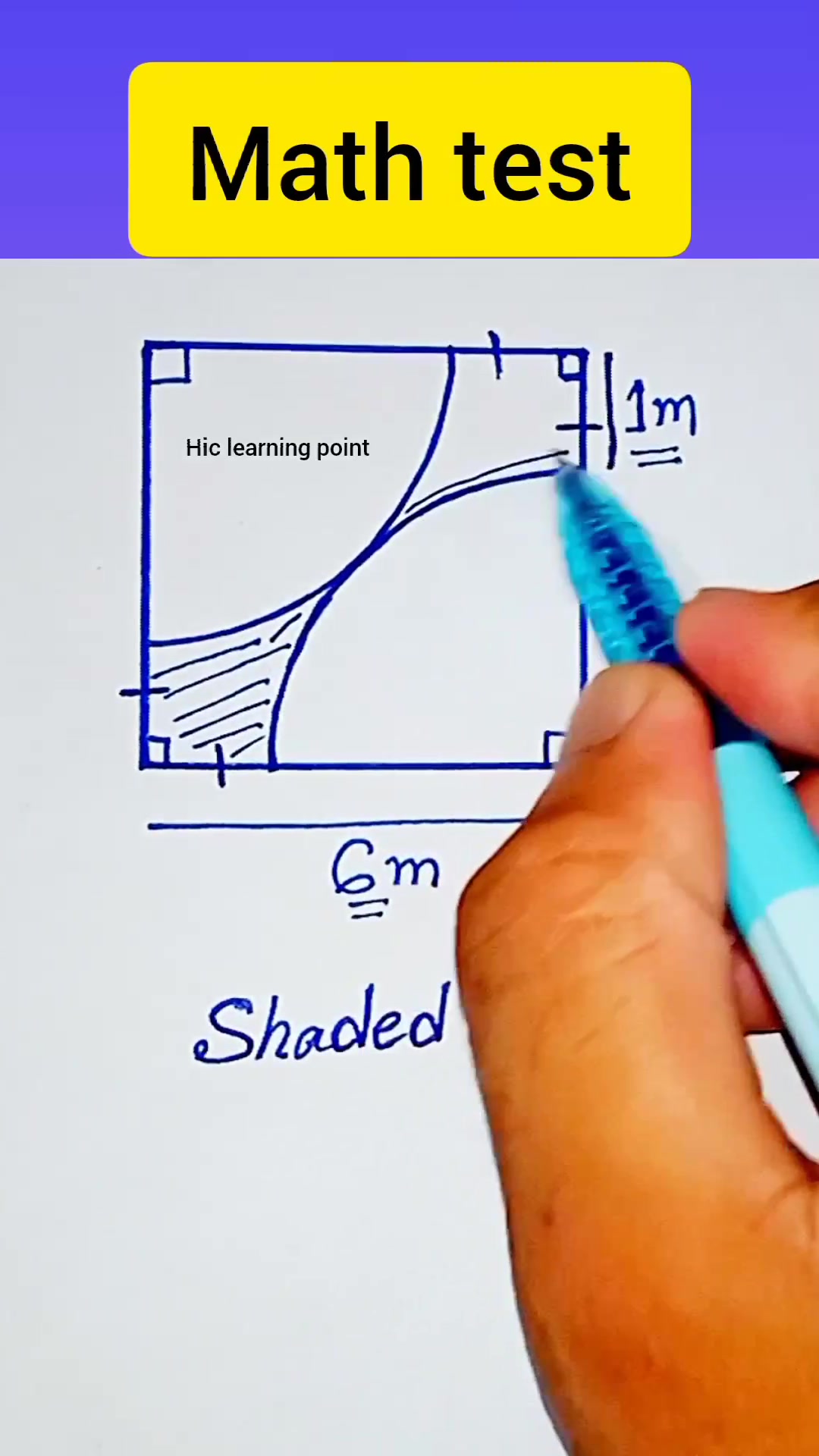 Area of the shaded portion= ?? #fblifestyle #reelsviralシ #mathematics # ...