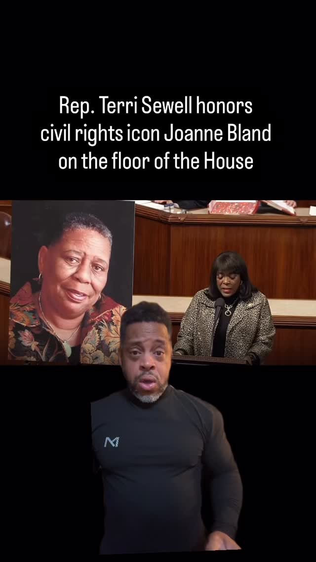 Rep. Terri Sewell honors civil rights icon Joanne Blandon the floor of ...