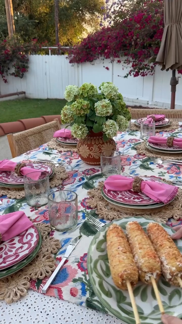 Lidia Salazar styled a lively table with our Puebla Collection
