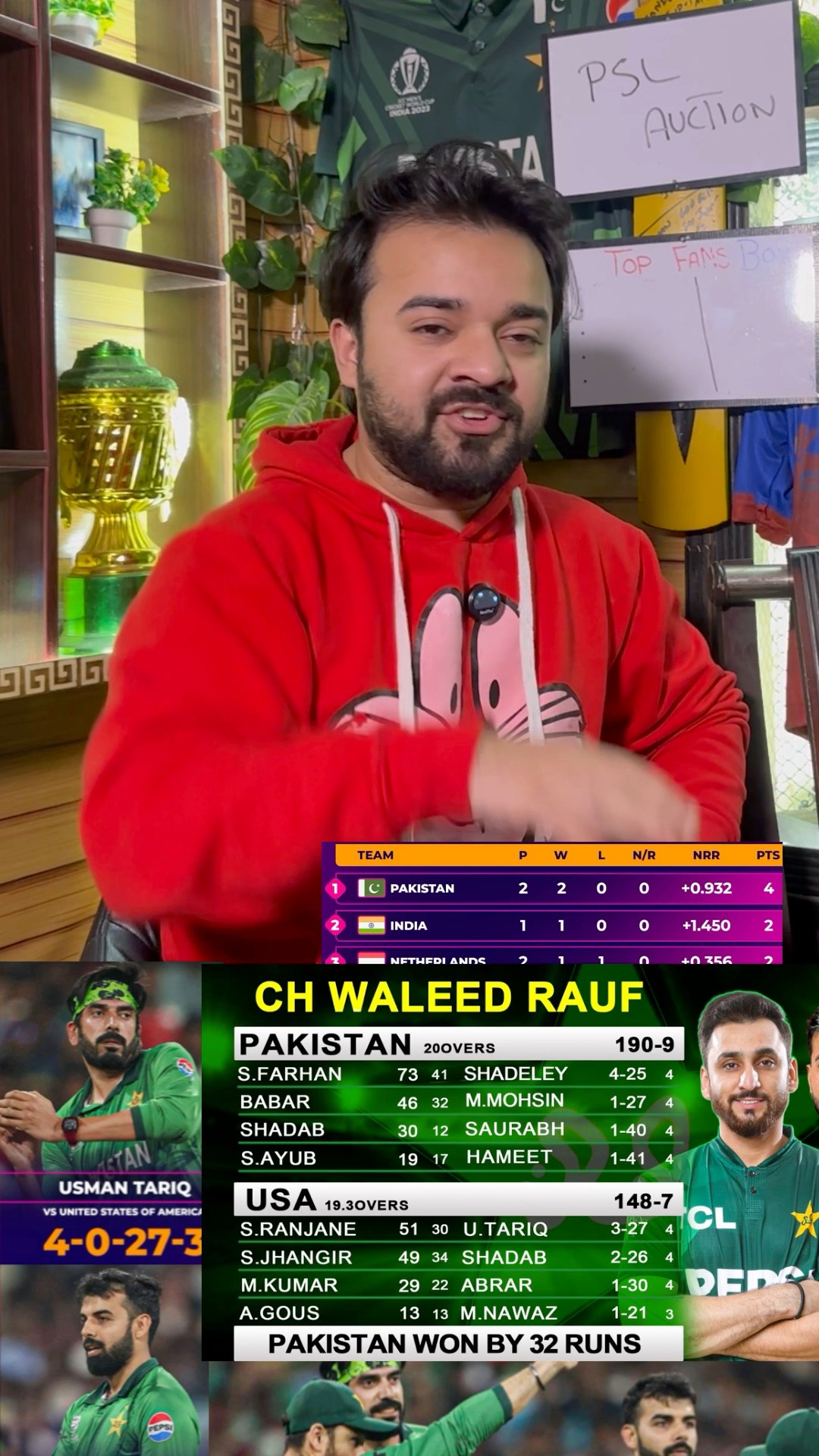 Shadab khan, Sahibzada farhan, Usman tariq and babar azam heroic today ...