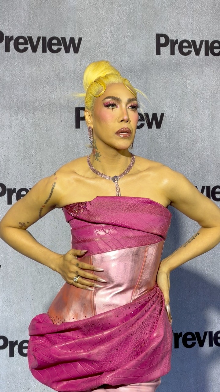 cocktail dress meme Vice ✨ Serving pure high-fashion excellence on the Preview Ball stage—every single detail is a masterclass in style. 🖤, #MemeVice #ViceGanda #previewball2026 | Celebrity Close-Ups Prom Color:Pink Sand Colour Family: BROWN Women's Outfit: Light Blue