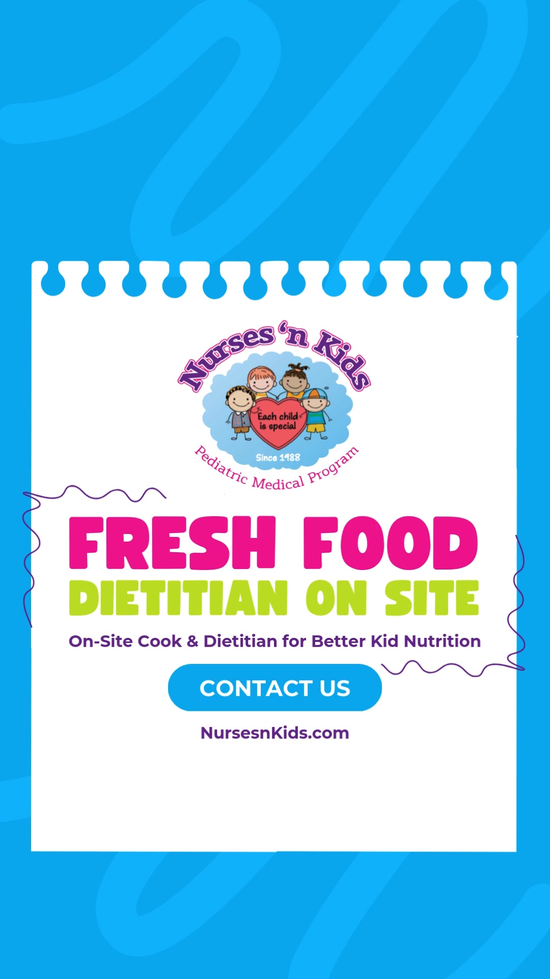 Did you know? At Nurses ‘n Kids, we have both a dedicated cook and an ...